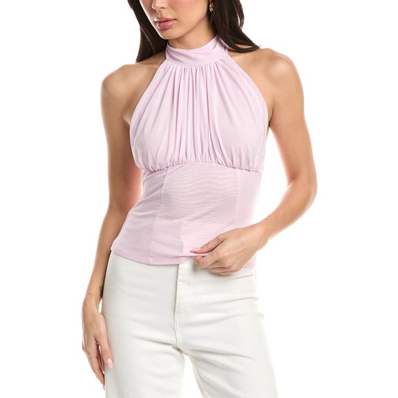 AFRM womens Lune Tie Neck Open Back Top, 3X, Purple