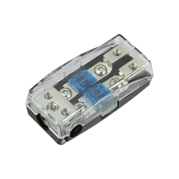 AFS Fuse Holder Distribution Block 2 Way with 60 Amp Mini ANL Fuses for Car Audio Fuse Holder