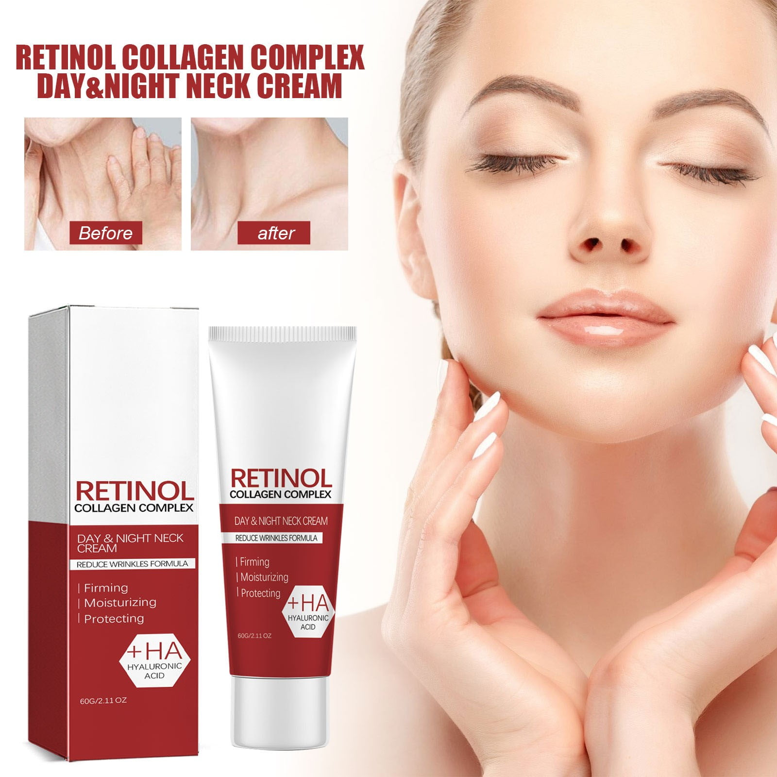 AFUADF Retinol Moisturizing Neck Cream Nourishing Moisturizing And