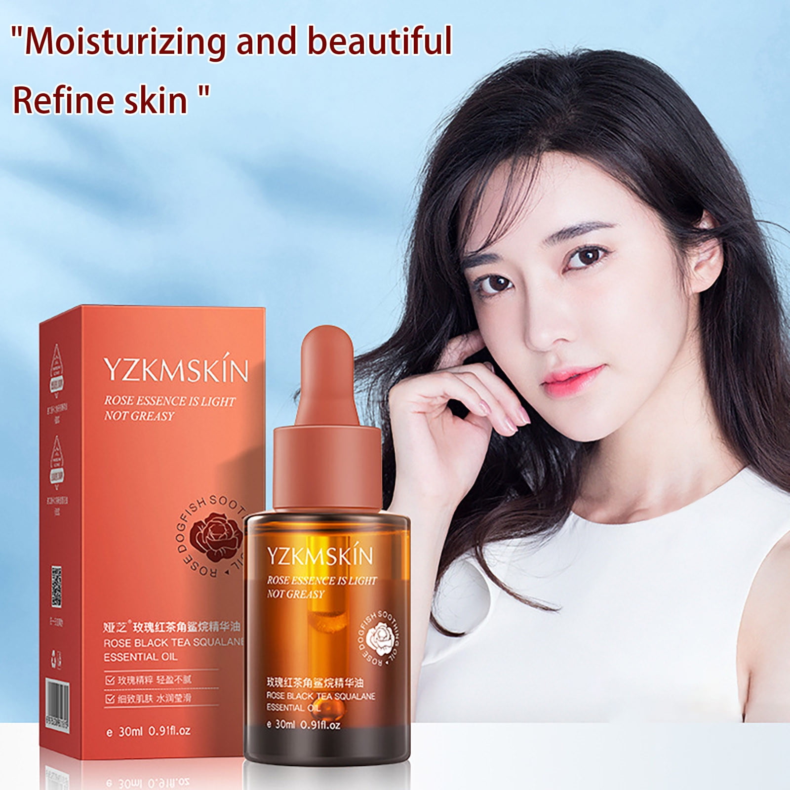 AFUADF Rose Black Tea Squalane Essential Oil, And Tight Moisturizing