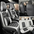 thumbnail image 1 of AFUNTIO Leather 5 Seat Covers for K I A 99% Models,Luxury Car Seat Cushions Full Set,Waterproof Car Sit Protectors,Nonslip Interior Accessories(White and Gray), 1 of 6