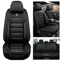 AFUNTIO Leather 5 Seat Covers for Volvo 99% Models,Car Seat Cushions Full Set,Waterproof Seat Cover for Cars,Nonslip Interior Accessories(Solid Black)