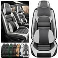 thumbnail image 1 of AFUNTIO Luxury Seat Covers for Lexus 99% Models,2PCS Leather Car Seat Cushions,Waterproof Seat Cover for Cars,Nonslip Interior Accessories(White and Gray), 1 of 6