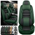 thumbnail image 1 of AFUNTIO Luxury Seat Covers for Mercedes-Benz 99% Models,2PCS Leather Car Seat Cushions,Waterproof Car Sit Protectors,Nonslip Interior Accessories(Black and Green), 1 of 6