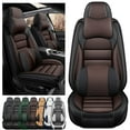 thumbnail image 1 of AFUNTIO Luxury Seat Covers for Mitsubishi 99% Models,2PCS Leather Car Seat Cushions,Waterproof Car Sit Protectors,Nonslip Interior Accessories(Black and Coffee), 1 of 6
