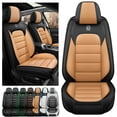 thumbnail image 1 of AFUNTIO Seat Covers for Audi 99% Models,2PCS Leather Car Seat Cushions,Waterproof Seat Cover for Cars,Nonslip Interior Accessories(Black and Orange), 1 of 6