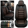 thumbnail image 1 of AFUNTIO Seat Covers for Dodge 99% Models,2PCS Leather Car Seat Cushions,Waterproof Seat Cover for Cars,Nonslip Interior Accessories(Black and Coffee), 1 of 6