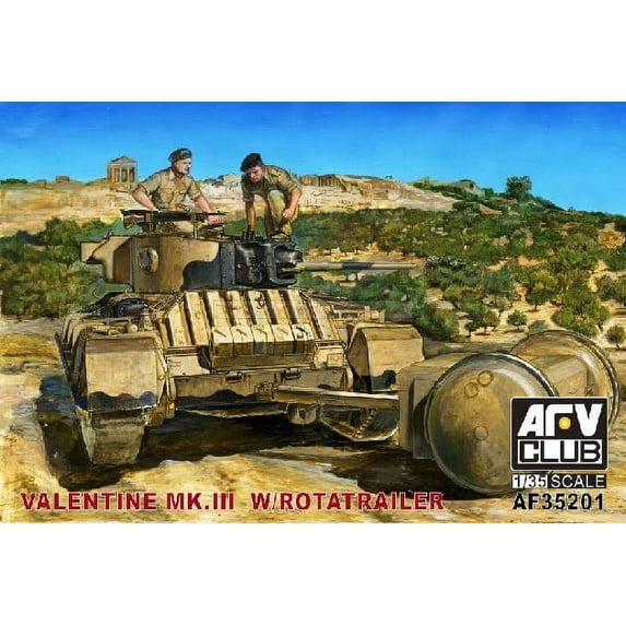 AFV Club British Mk.III Valentine Mk.II w/Rotatrailer New