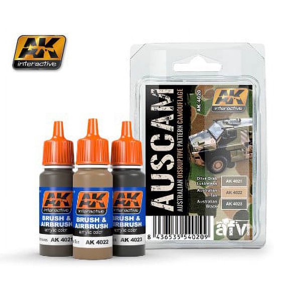 AFV Series: Australian Disruptive Pattern Camouflage Acrylic Paint Set (3 colors) 17ml Bottles
