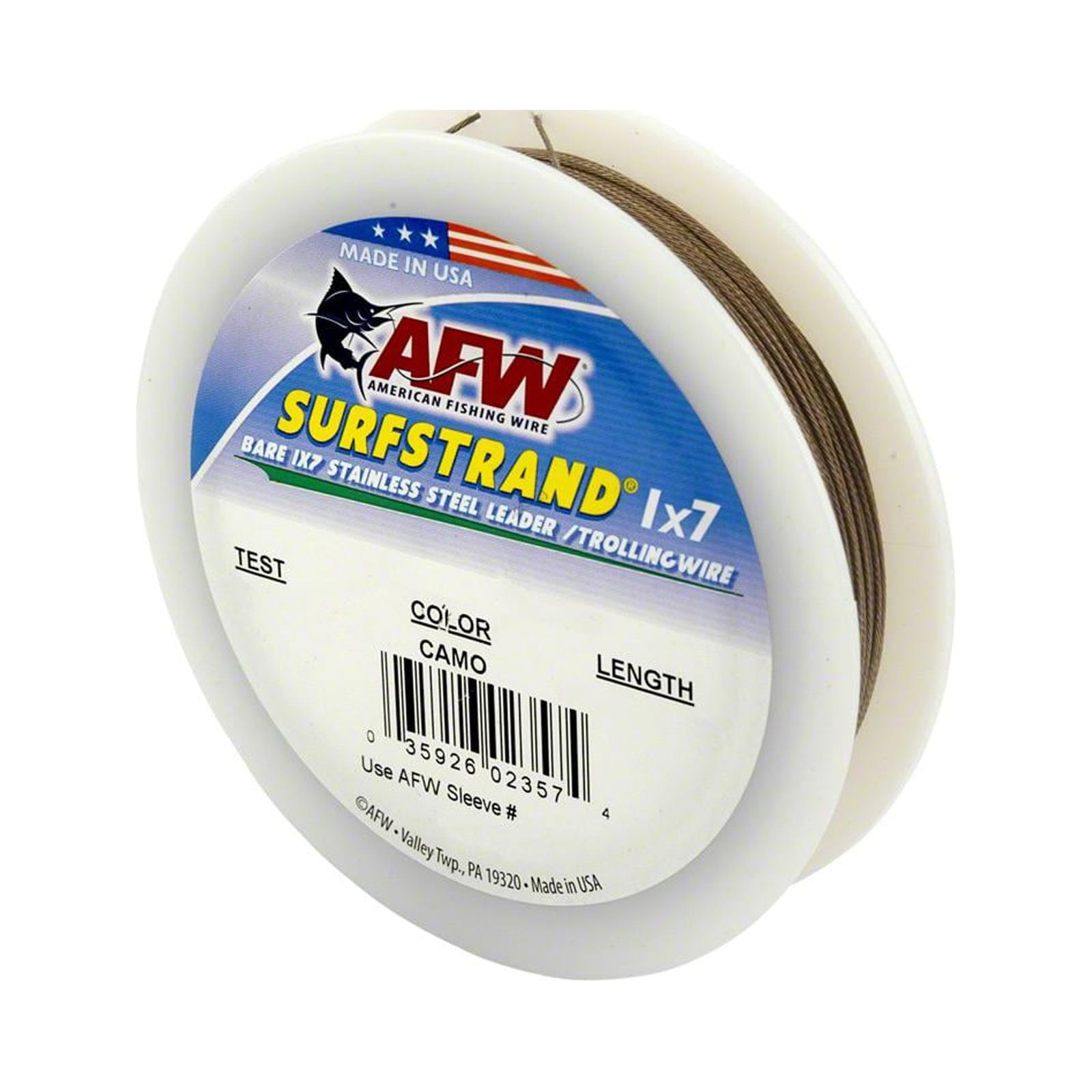 AFW B0404 Surfstrand Bare 1x7 Stainless Steel Leader Wire 40 lb