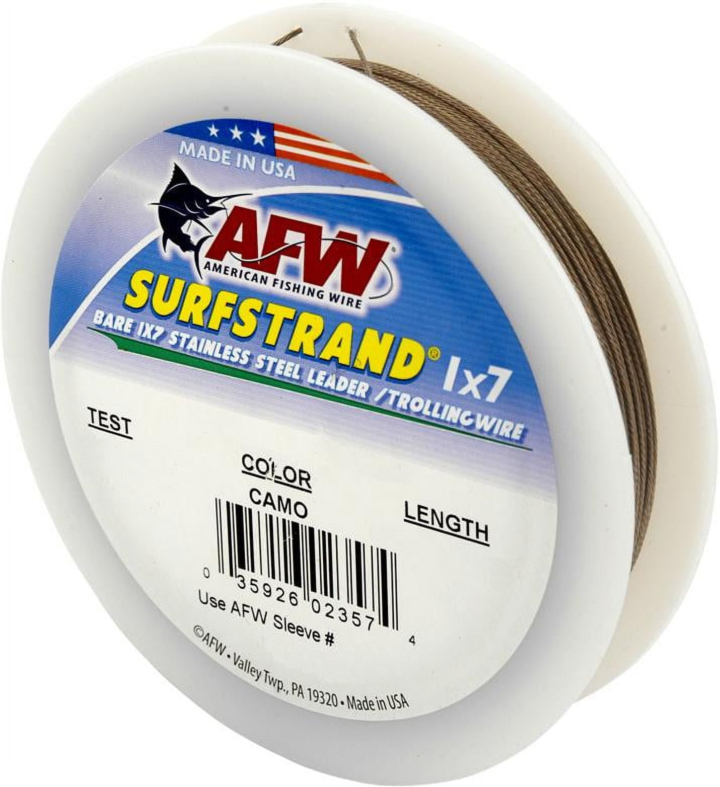 AFW B0904 Surfstrand Bare 1x7 Stainless Steel Leader Wire 90 lb