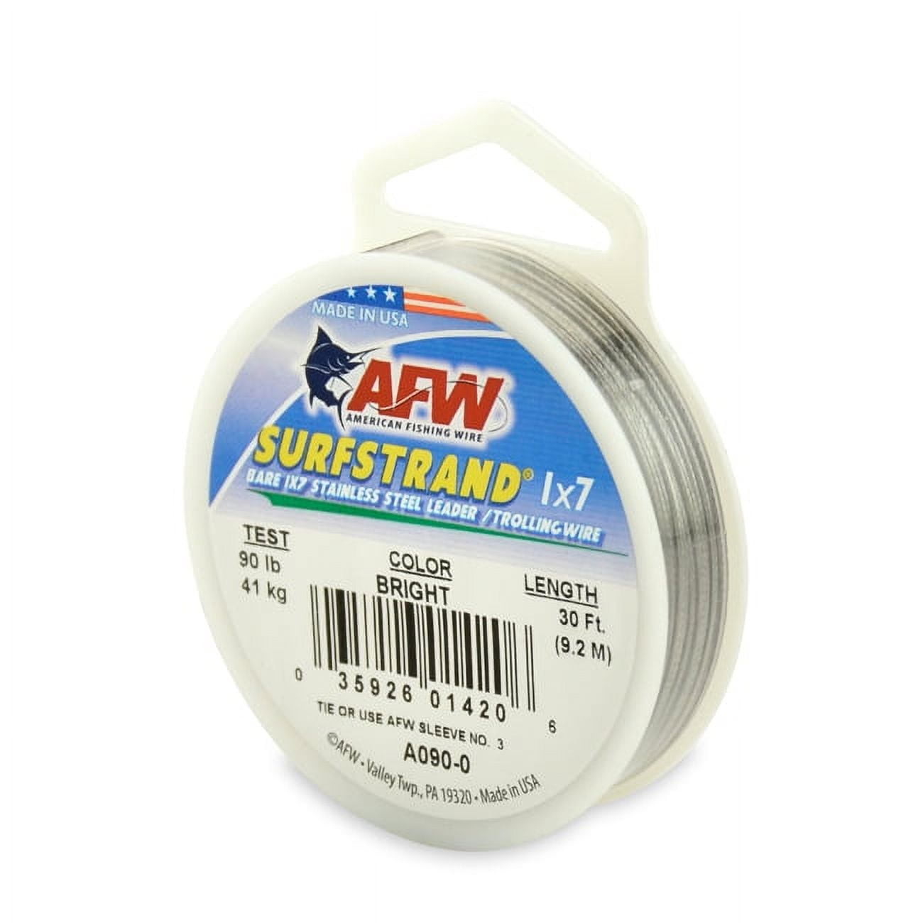 AFW C090T-0 Surflon Nylon Coated 1x7 Stainless Steel Leader Wire