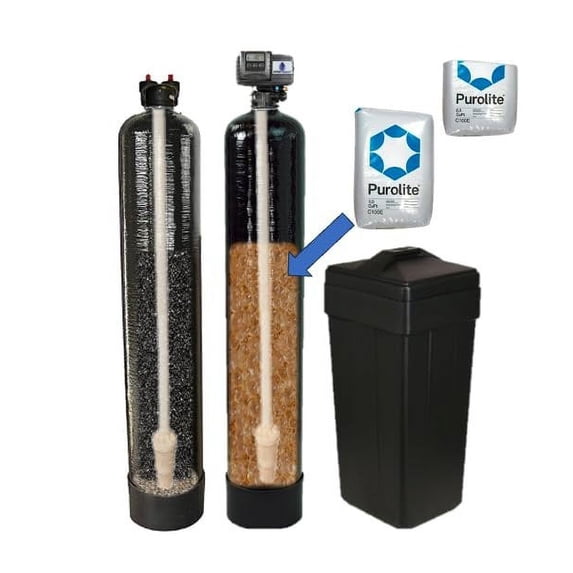AFW Filters Built Fleck 5600SXT 48,000 Grain Water Softener with Upflow ...