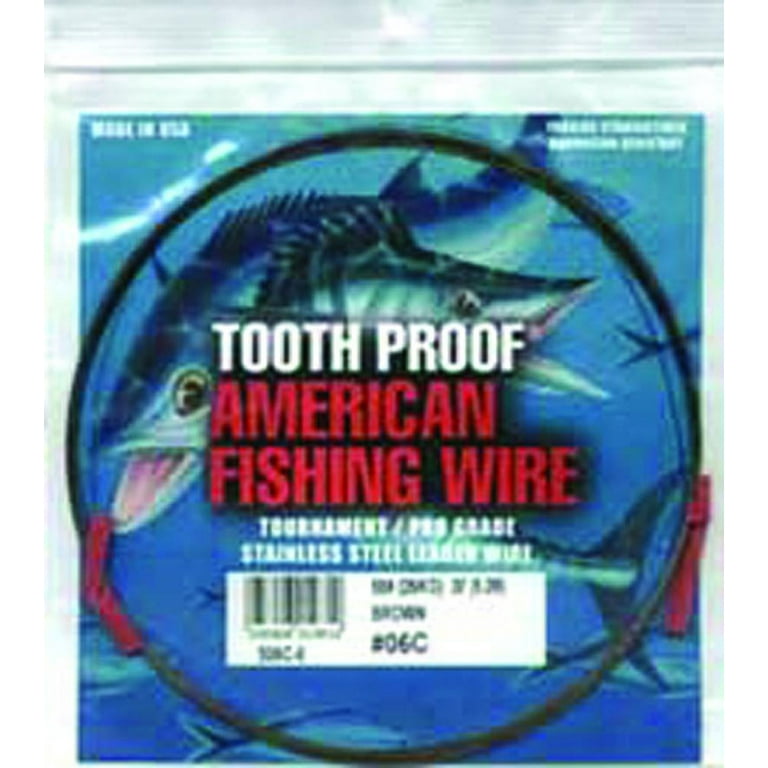 AFW S02C-0 #2 ToothProof Stainless Steel Single Strand Leader Wire