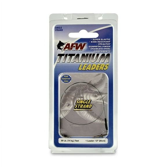 AFW STI050B-50FT Titanium ToothProof, Single Strand Leader Wire