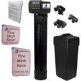 thumbnail image 1 of AFWFilters 1.5 Cubic Foot 48k Whole Home Iron Pro Water Softener with Fine Mesh Resin,1" Plastic MNPT Connection, and Black Tanks, 1 of 6