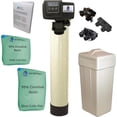 thumbnail image 1 of AFWFilters 1.5 Cubic Foot 48k Whole Home Water Softener with Durable 10% Crosslink Resin, 3/4" Plastic MNPT Connection, and Almond Tanks, 1 of 6
