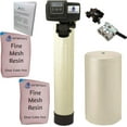 thumbnail image 1 of AFWFilters 2 cubic Foot 64k Whole Home Iron Pro Water Softener with Fine Mesh Resin, 3/4" Stainless Steel FNPT Connection, and Almond Tanks, 1 of 6