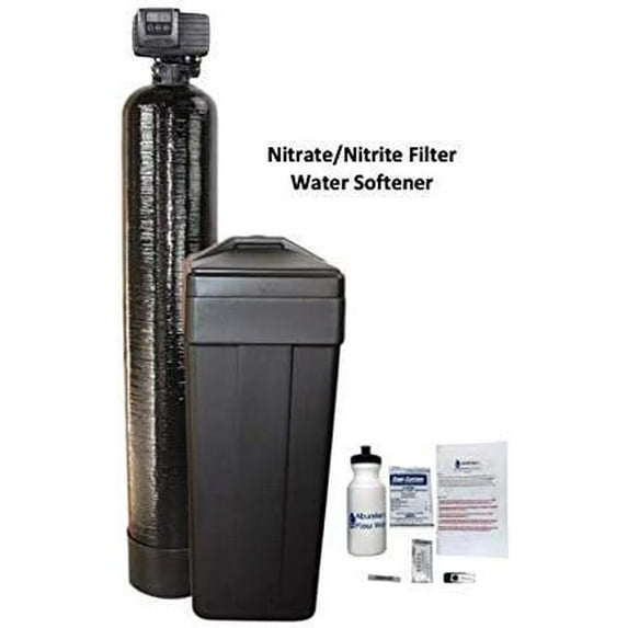 AFWFilters NT-948-56SXT-50-14 AFW Built Digital Nitrate/Nitrite Filter Water Softener 1 Cu Ft 50/50 Resin Blend with Fleck 5600SXT (14" Square Brine Tank, Black)