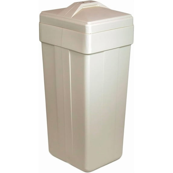 AFWFilters Water Softener Salt Tank Brine Tank with Safety Float Assembly Included, Various Sizes and colors available, Fleck Water Softener Tank Replacement (Almond, 15x17x36 Inches Rectangular)