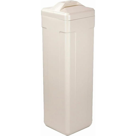 AFWFilters Water Softener Salt Tank Brine Tank with Safety Float Assembly Included, Various Sizes and colors available, Fleck Water Softener Tank Replacement (Almond, 11x11x38 Inches Square)