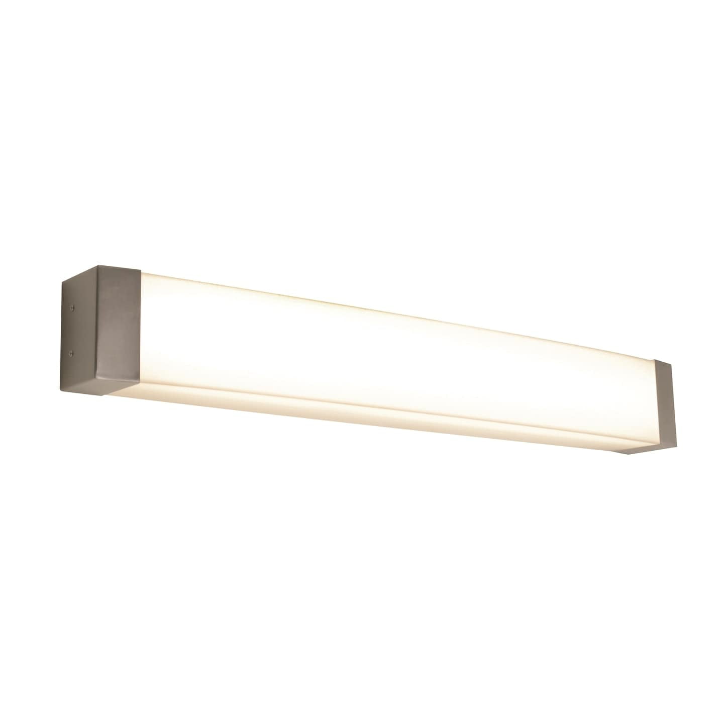 Satin Nickel 25-Inch LED Vanity Light with Acrylic Shade