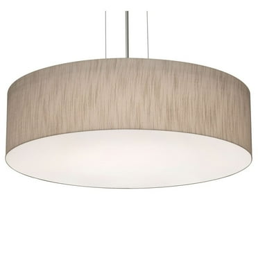 AFX  Anton 19'' Pendant - Satin Nickel Finish Jute Satin