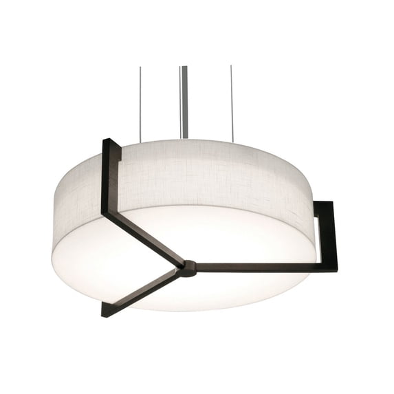 AFX Apex 12'' Pendant - Espresso Finish Linen White