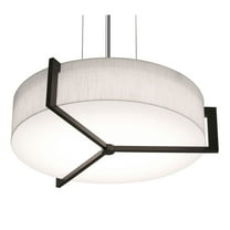 AFX  Apex 15'' Pendant - Espresso Finish Linen White