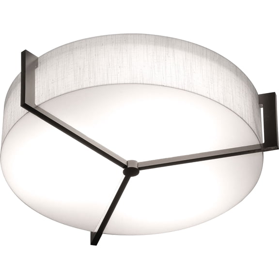 AFX - Apex - 17 Inch 30W 1 LED Flush Mount-Weathered Grey Finish-Jute Shade