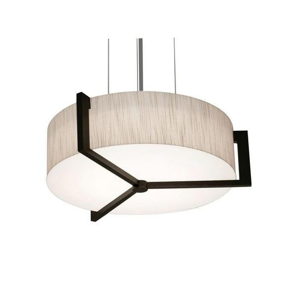 APP1214MBES-JT-AFX-Apex - 2 Light Pendant In Modern Style-4.25 Inches Tall and 14.25 Inches Wide-Satin Nickel/Espresso Finish-Jute Shade Color