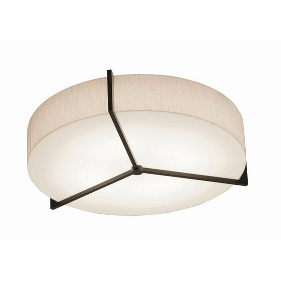 AFX - Apex - 21.25 Inch 42W 1 LED Flush Mount-Espresso Finish-Jute Shade Color