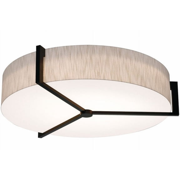 APF3044MBES-JT AFX Apex - Drum Flush Mount In Modern Style-7.25 Inches Tall and 33.33 Inches Wide-Espresso Finish-Jute Shade Color-Incandescent