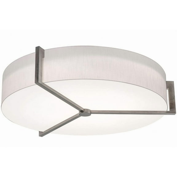 APF3044L5AJUDWG-LW AFX Apex - Drum Flush Mount In Modern Style-7.25 Inches Tall and 33.33 Inches Wide-Weathered Grey Finish-Linen White Shade