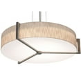 thumbnail image 1 of APP3044MBWG-JT-AFX-Apex - Drum Pendant In Modern Style-6.75 Inches Tall and 33.33 Inches Wide-Satin Nickel/Weathered Grey Finish-Jute Shade, 1 of 4