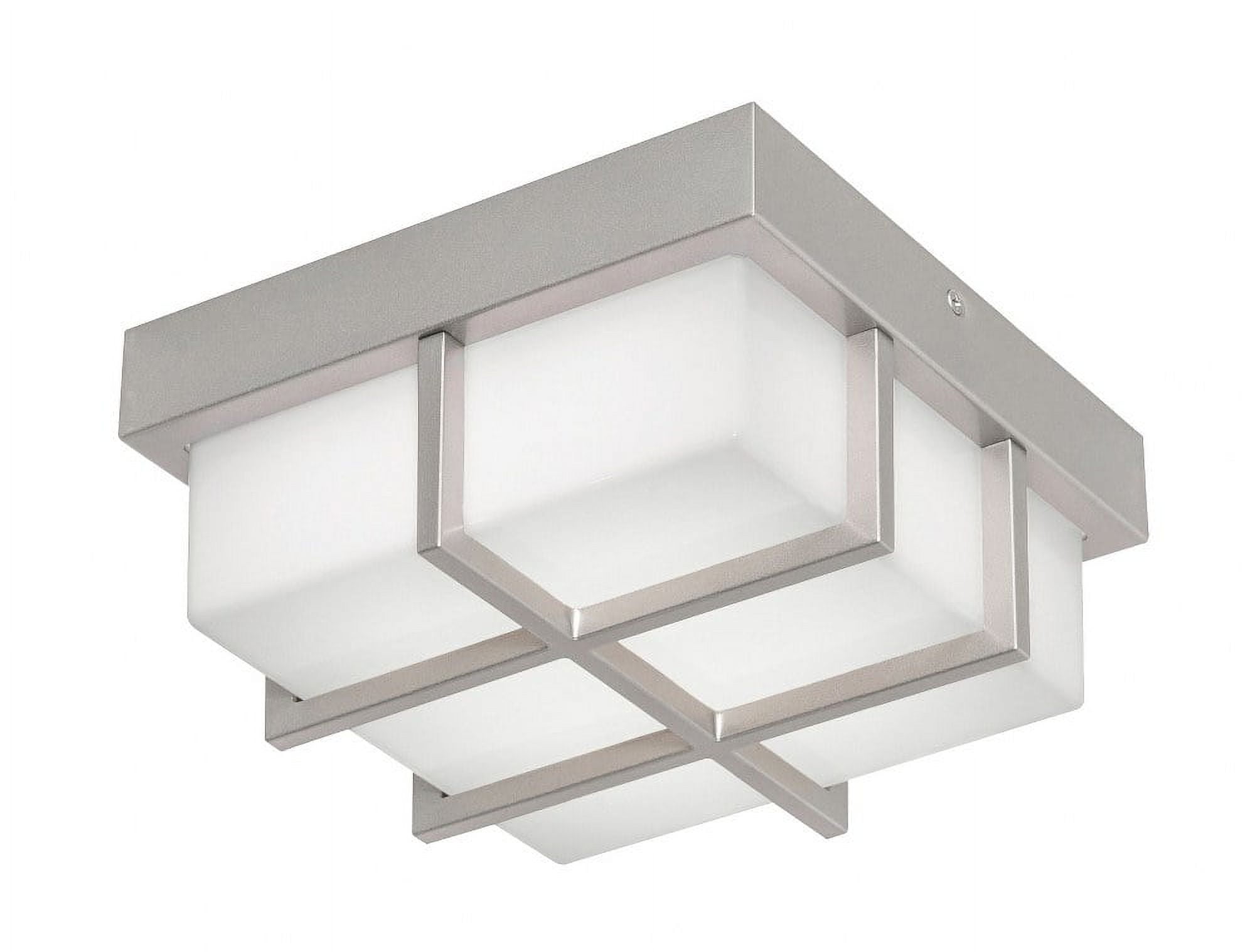 August Painted Nickel LED Outdoor Flush Mount Light