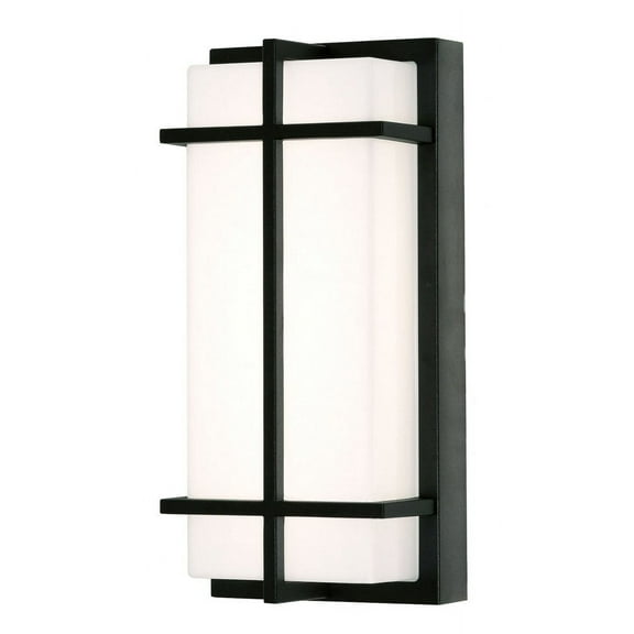 AFX  August LED Outdoor Sconce Black, White - 12"