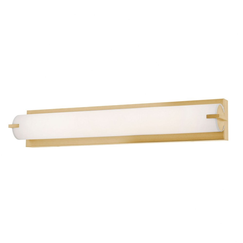 Satin Brass 25W LED Dimmable Bath Vanity Light
