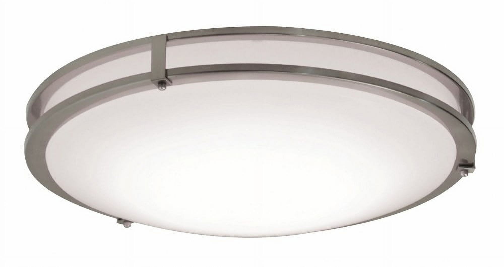 Carlisle Satin Nickel 14" LED Flush Mount Light