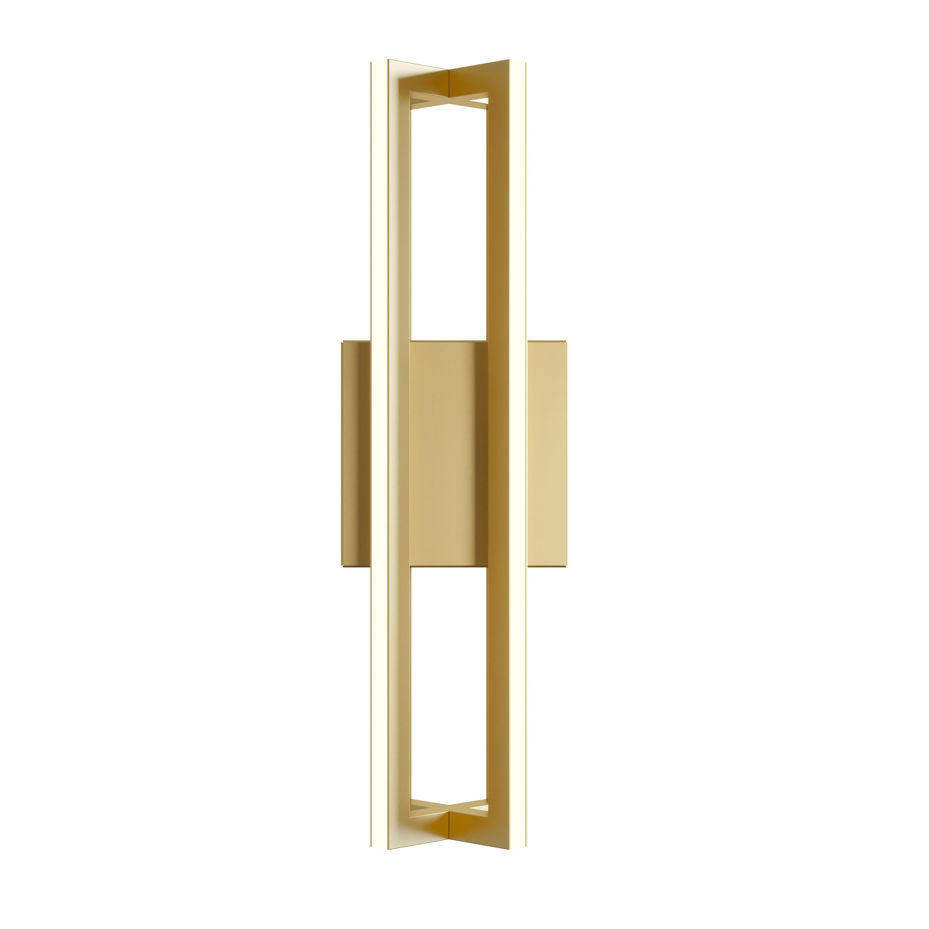 16" Gold and Black Dimmable Direct Wired Sconce