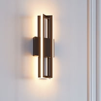 AFX Cass 16" High Black Finish LED Modern Geometric Wall Sconce