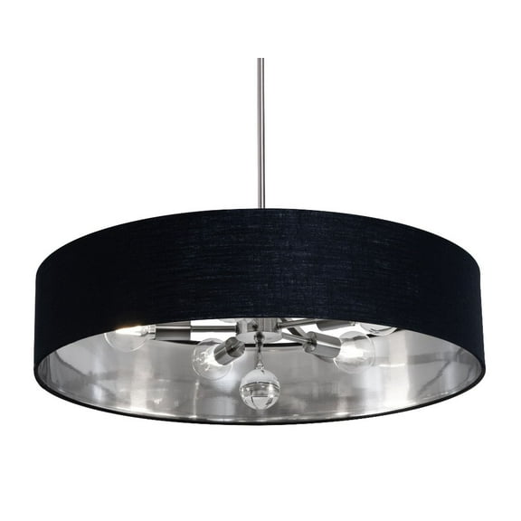 AFX  Celine Pendant Satin Nickel/Black, White - 30"