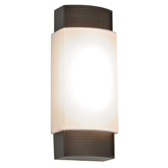 AFX Charlotte 14-inch Oil-Rubbed Bronze LED Wall Sconce, White Shade