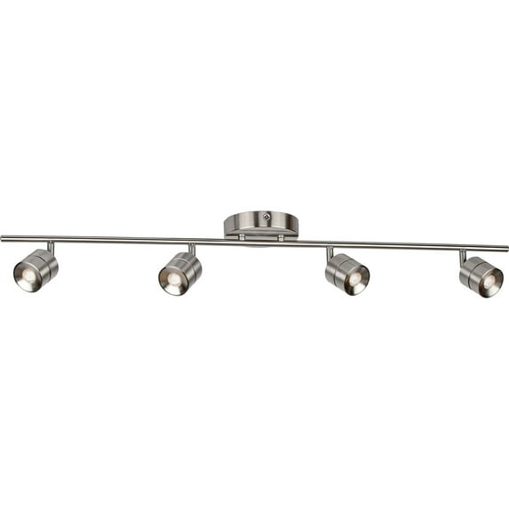 AFX Core 4-light Satin Nickel LED Fixed Rail, Satin Nickel Steel Shade - Satin Nickel