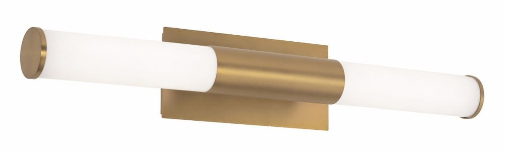 Satin Brass 27'' Dimmable LED Vanity Cylinder Light