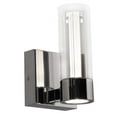 thumbnail image 1 of AFX  Delphia 1-Light Polished Chrome Wall Sconce with Clear Acrylic, 1 of 5
