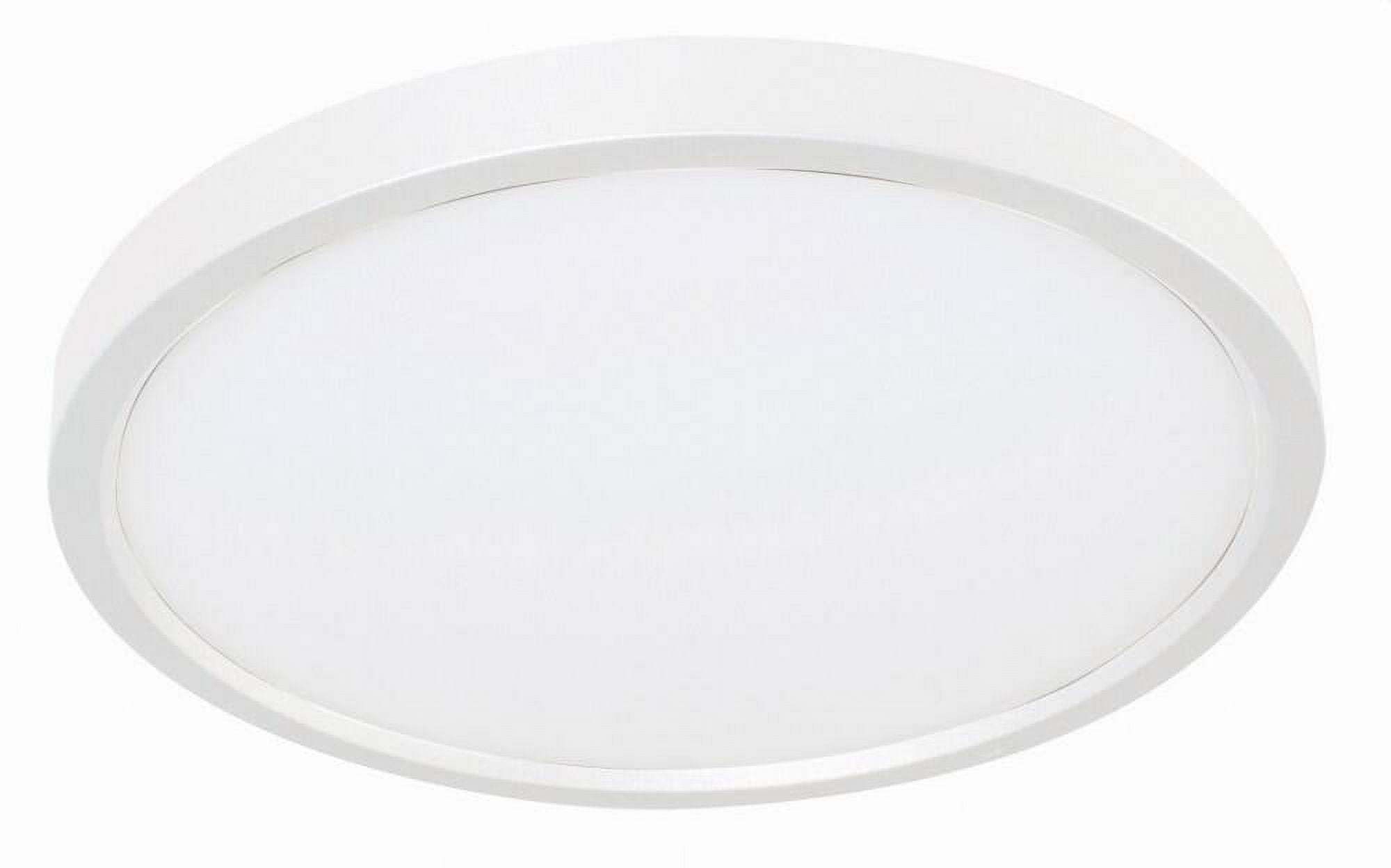 White 12-Inch Round LED Flush Mount Ceiling Light