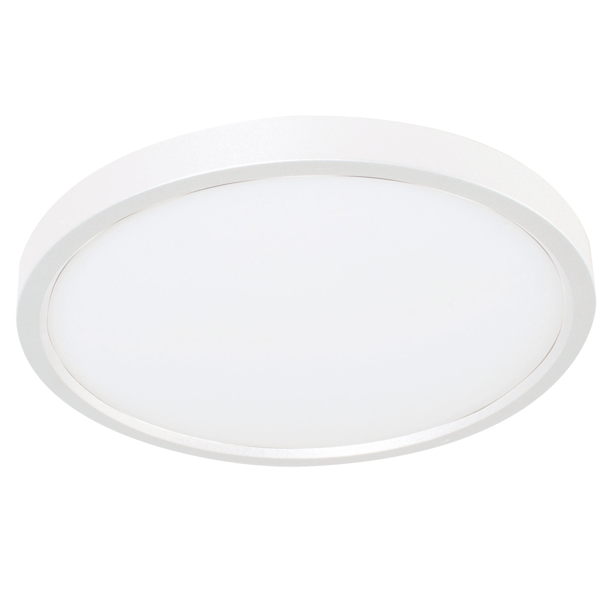 Satin Nickel 8" Round LED Flush Mount with Frosted Acrylic Shade