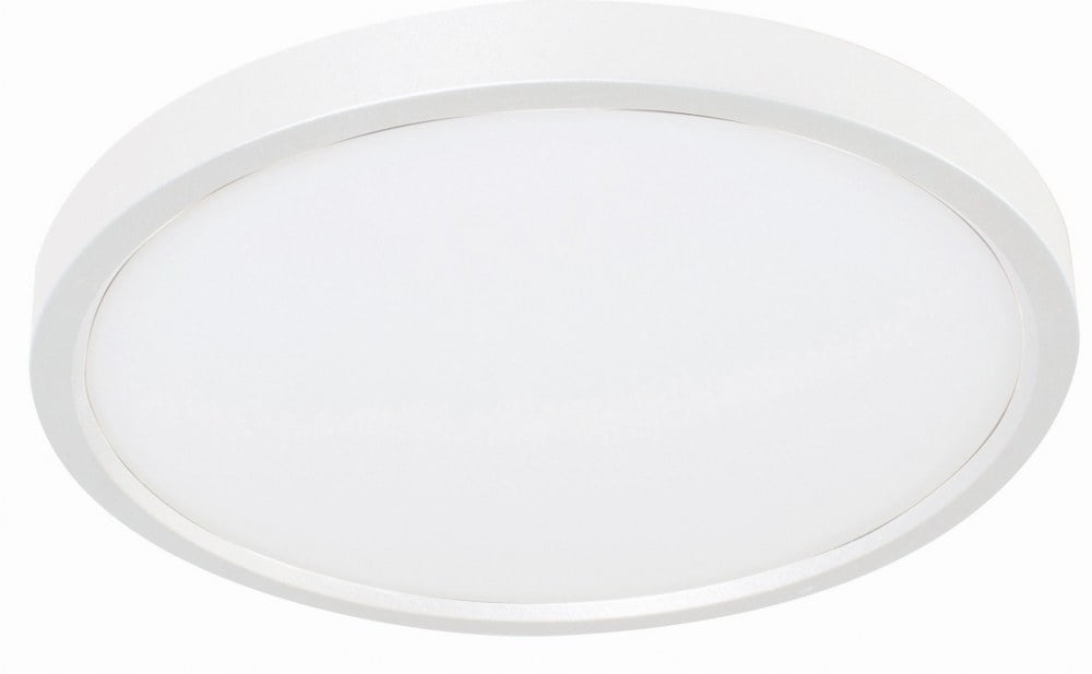 Satin Nickel 8" Round LED Flush Mount with Frosted Acrylic Shade