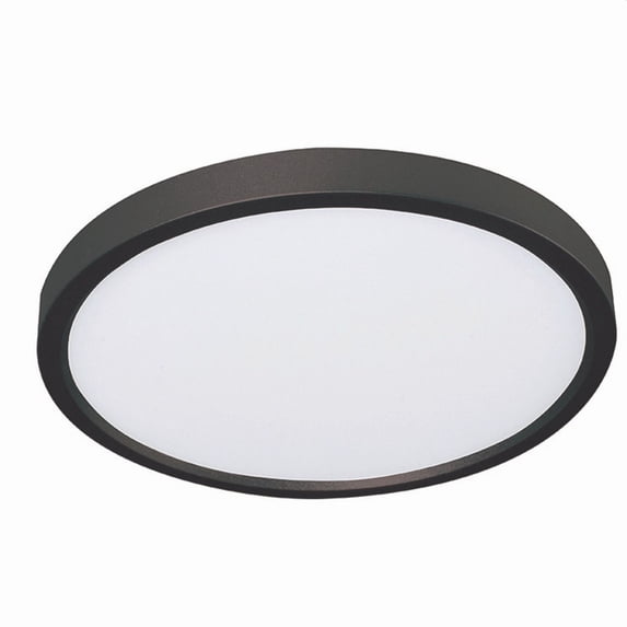 AFX Edge 6" Round LED Flush Mount - 5 CCT Black - 12"